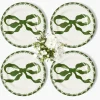 Marilyn Forest Green Bow Starter Plates (Set of 4)