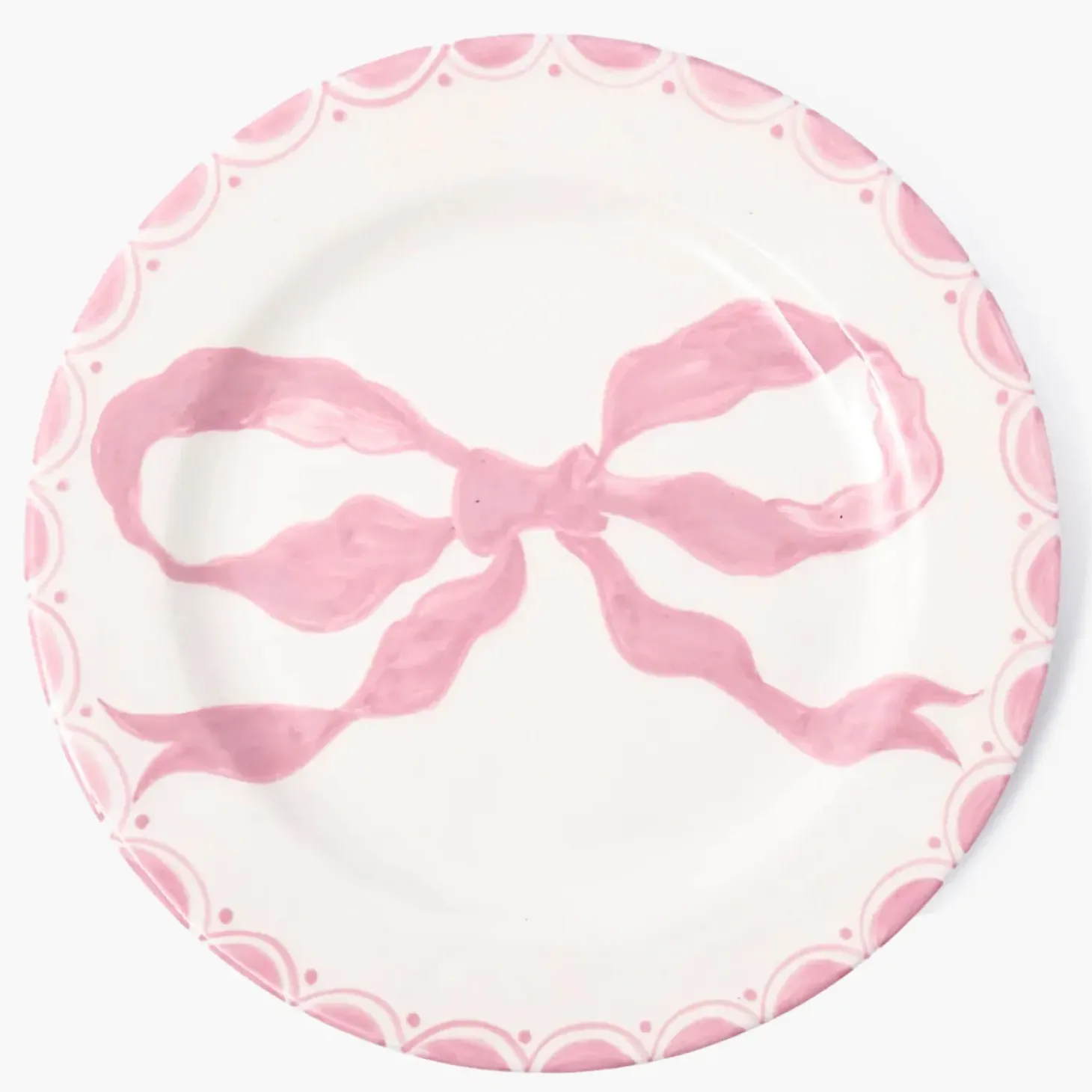 Marilyn Pink Bow Dinner Plate
