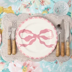 Marilyn Pink Bow Dinner Plate