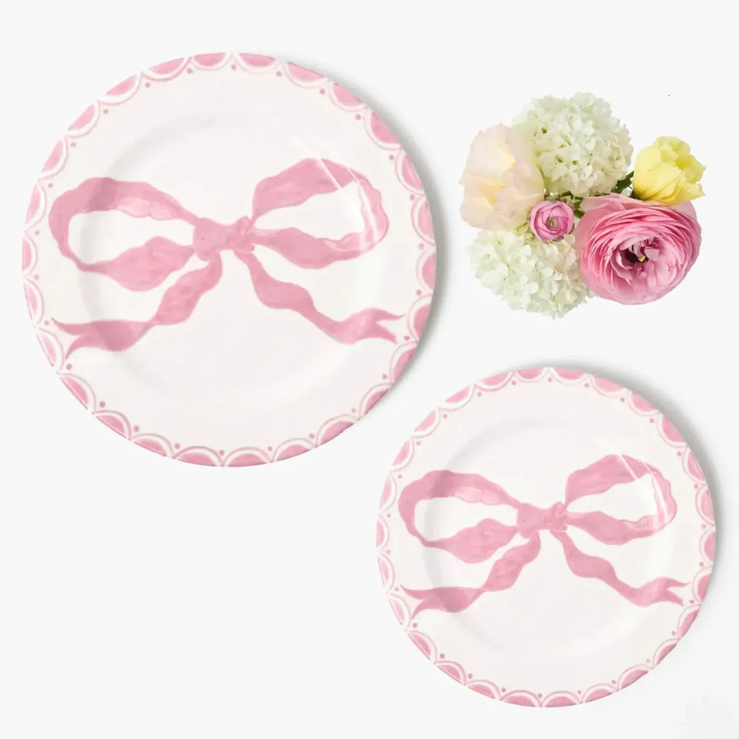 Marilyn Pink Bow Starter Plate