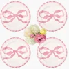 Marilyn Pink Bow Starter Plates (Set of 4)