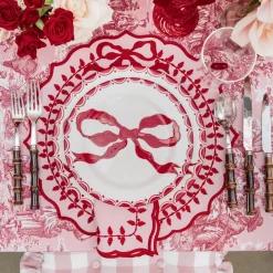 Marilyn Red Bow Dinner & Starter Plates (Set of 8)