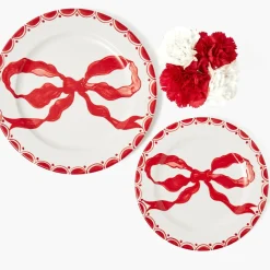 Marilyn Red Bow Dinner Plates (Set of 4)