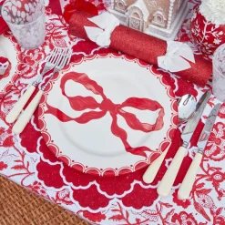 Marilyn Red Bow Dinner Plates (Set of 4)