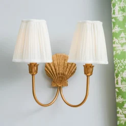 Marina Rechargeable Double Wall Light with Cream Shades (14cm)