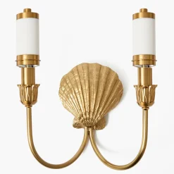 Marina Rechargeable Double Wall Light with Cream Shades (14cm)