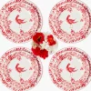 Martha Red Dinner & Starter Plates (Set of 8)