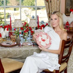 Martha Red Dinner & Starter Plates (Set of 8)