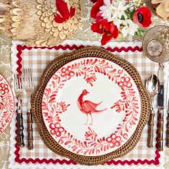 Martha Red Dinner & Starter Plates (Set of 8)