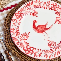 Martha Red Dinner Plates (Set of 4)