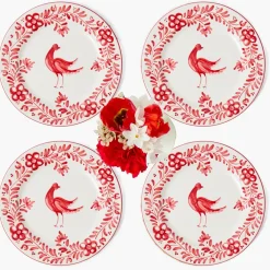 Martha Red Starter Plates (Set of 4)