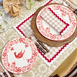 Martha Red Starter Plates (Set of 4)
