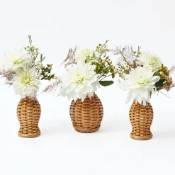 Mini Natural Rattan Vase (Set of 3)