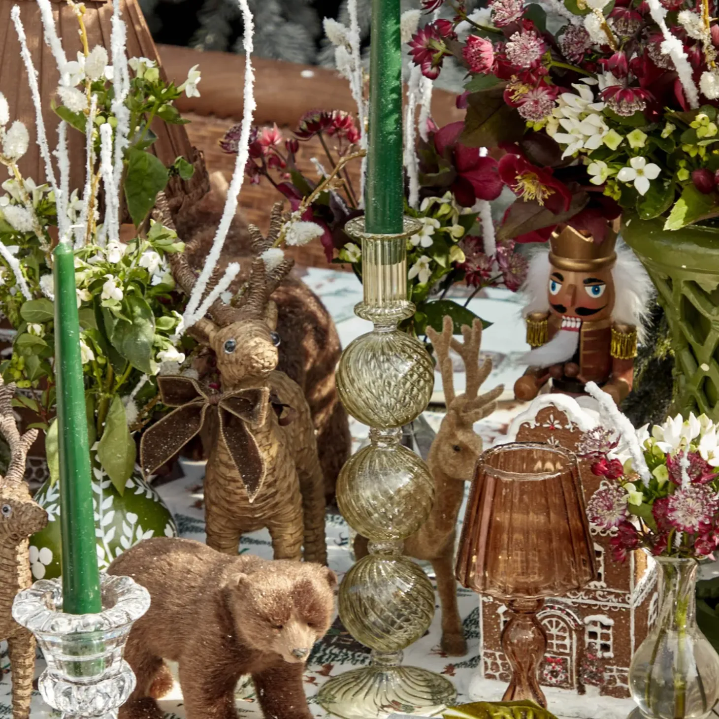 Mini Rattan Reindeer (Pair) - 20cm