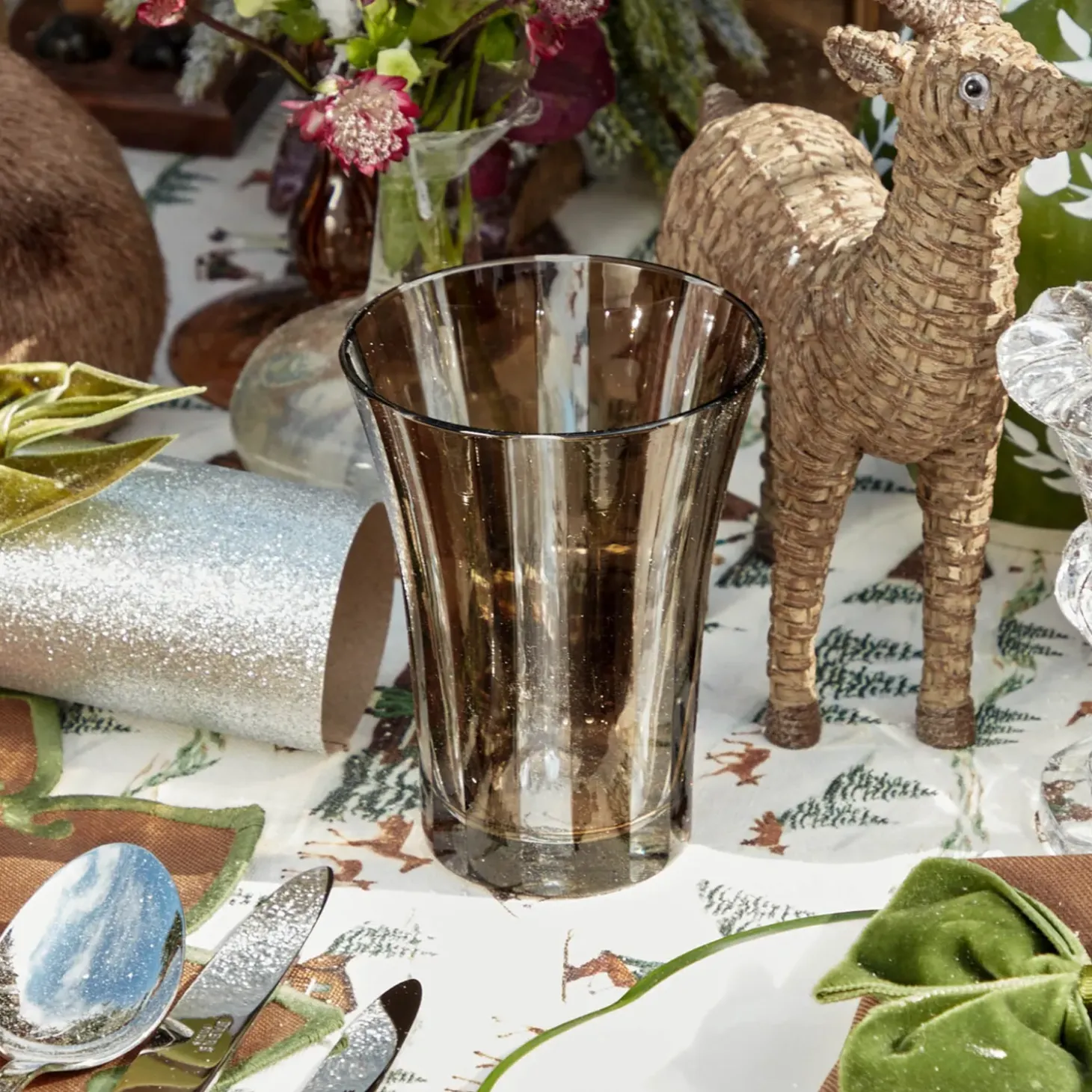 Mini Rattan Reindeer (Pair) - 20cm