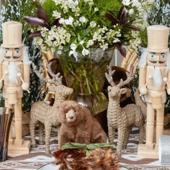 Mini Rattan Reindeer (Pair) - 20cm