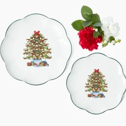 Mrs. Alice Christmas Tree Dinner & Starter Plates (Set of 8)