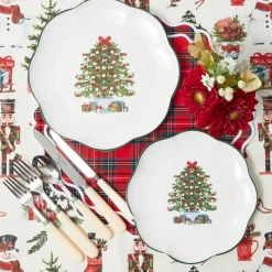 Mrs. Alice Christmas Tree Dinner & Starter Plates (Set of 8)