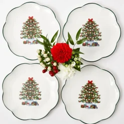 Mrs. Alice Christmas Tree Dinner Plate (Set of 4)