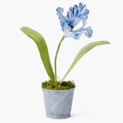 Mrs. Alice Handpainted Blue Tulip