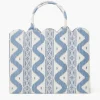 Mrs. Alice Tote Bag (Blue Ikat)