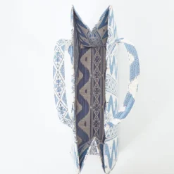 Mrs. Alice Tote Bag (Blue Ikat)
