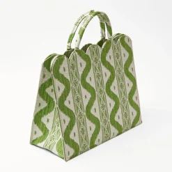 Mrs. Alice Tote Bag (Green Ikat)