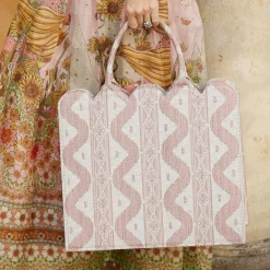 Mrs. Alice Tote Bag (Pink Ikat)