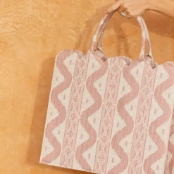 Mrs. Alice Tote Bag (Pink Ikat)