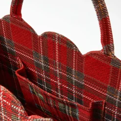 Mrs. Alice Tote Bag (Red Tartan)