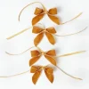 Mustard Velvet Mini Bows (Set of 4)