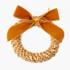Mustard Velvet Mini Bows (Set of 4)