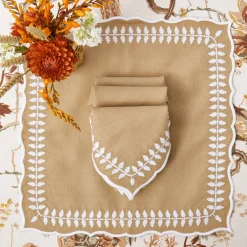 Natural Laurel Placemats & Napkins Set (Set of 4)