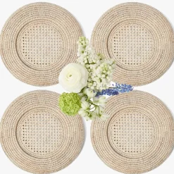Natural Rattan Charger Plates (Set of 4)