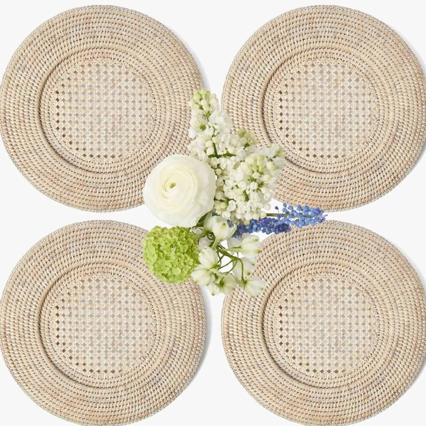 Natural Rattan Charger Plates (Set of 4)