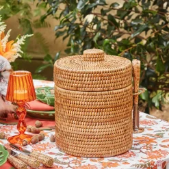 Natural Rattan Ice Bucket