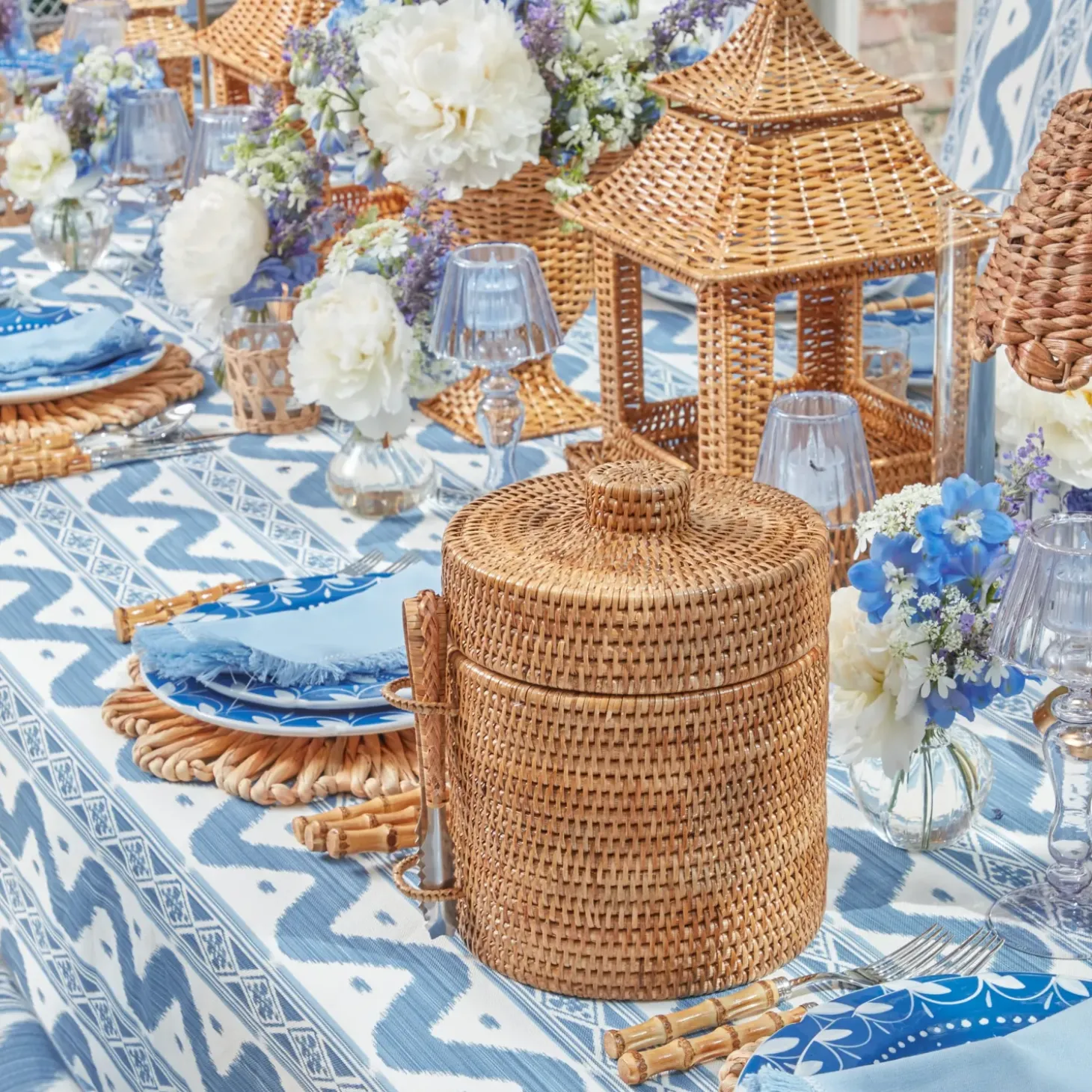 Natural Rattan Ice Bucket