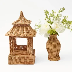 Natural Rattan Pagoda Decoration Set