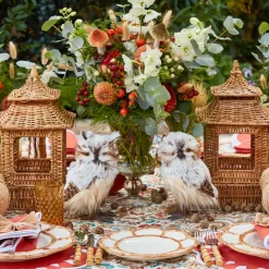 Natural Rattan Pagoda Decoration Set