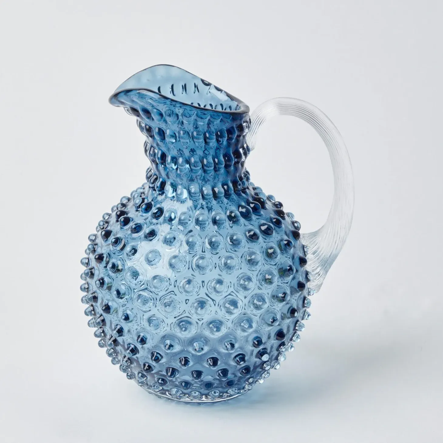 Navy Hobnail Glasses & Jug Set