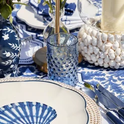 Navy Hobnail Glasses & Jug Set