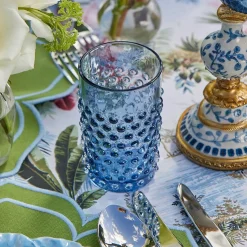 Navy Hobnail Glasses & Jug Set