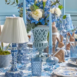 Navy Hobnail Glasses & Jug Set