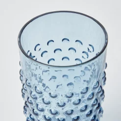 Navy Hobnail Glasses (Set of 6)