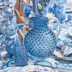 Navy Hobnail Jug