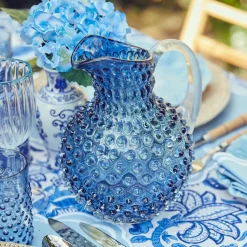 Navy Hobnail Jug