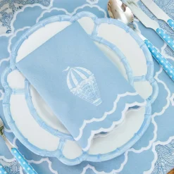 Nikki Hot Air Balloon Blue Napkins (Set of 4)
