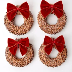 Nutshell Glitter Wreath (Set of 4)