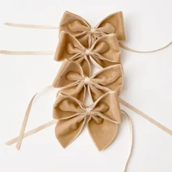 Oat Velvet Napkin Bows (Set of 4)
