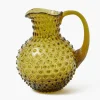 Olive Green Hobnail Jug